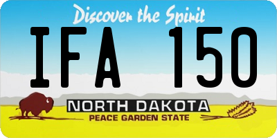 ND license plate IFA150