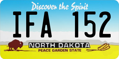 ND license plate IFA152