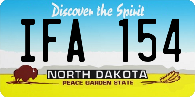ND license plate IFA154