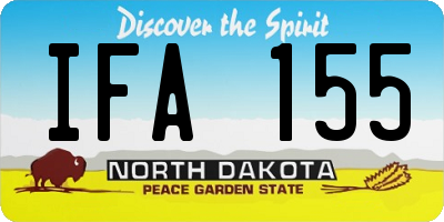 ND license plate IFA155