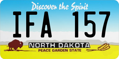 ND license plate IFA157