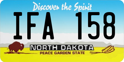 ND license plate IFA158