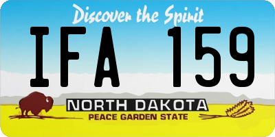 ND license plate IFA159