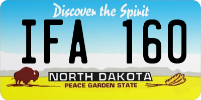 ND license plate IFA160