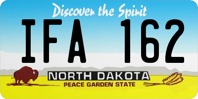 ND license plate IFA162
