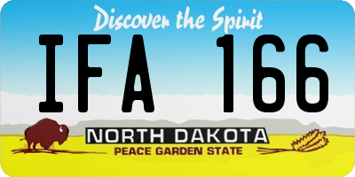 ND license plate IFA166