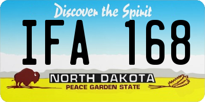 ND license plate IFA168