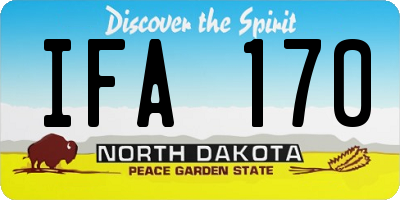 ND license plate IFA170