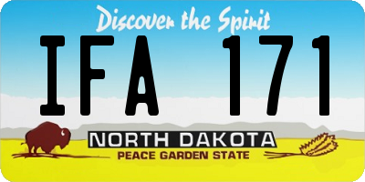 ND license plate IFA171