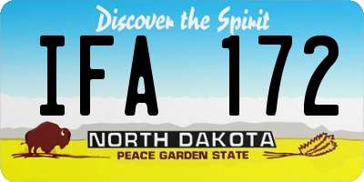 ND license plate IFA172
