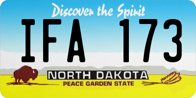 ND license plate IFA173