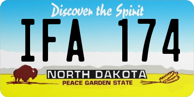 ND license plate IFA174