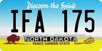ND license plate IFA175