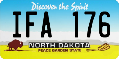 ND license plate IFA176
