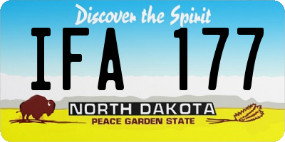 ND license plate IFA177