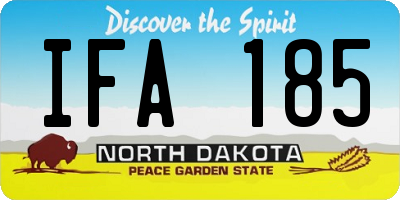 ND license plate IFA185