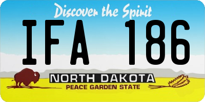 ND license plate IFA186