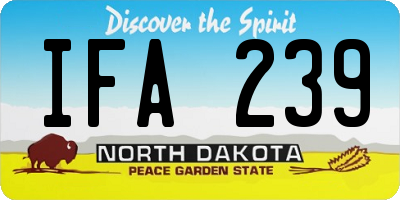 ND license plate IFA239