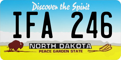 ND license plate IFA246
