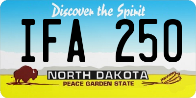 ND license plate IFA250