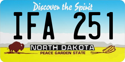 ND license plate IFA251