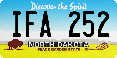 ND license plate IFA252