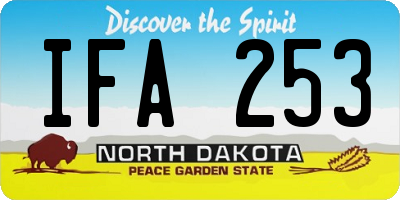 ND license plate IFA253
