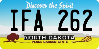 ND license plate IFA262