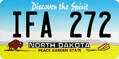ND license plate IFA272
