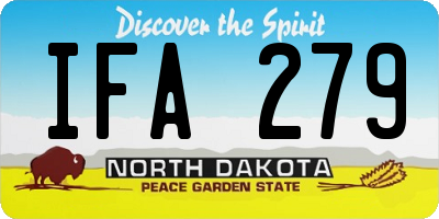 ND license plate IFA279