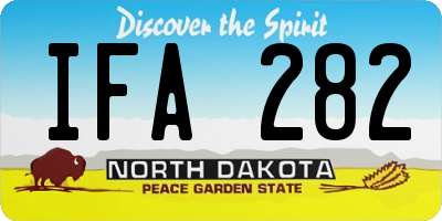 ND license plate IFA282