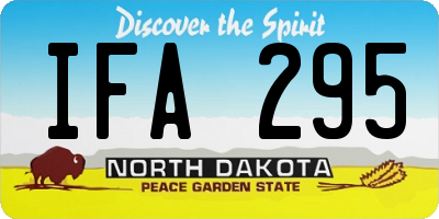 ND license plate IFA295
