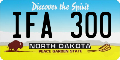 ND license plate IFA300