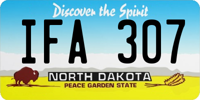 ND license plate IFA307