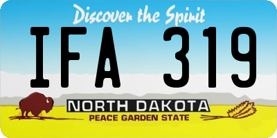 ND license plate IFA319
