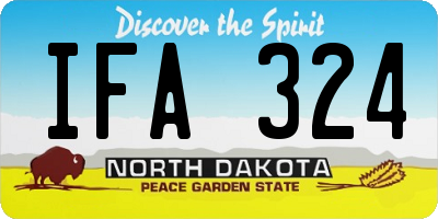 ND license plate IFA324