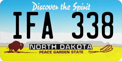 ND license plate IFA338