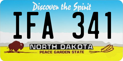 ND license plate IFA341