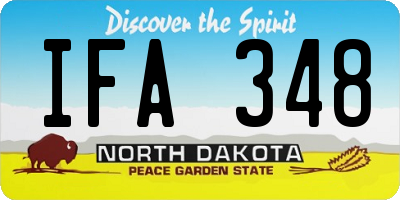 ND license plate IFA348