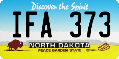 ND license plate IFA373