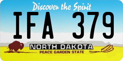 ND license plate IFA379