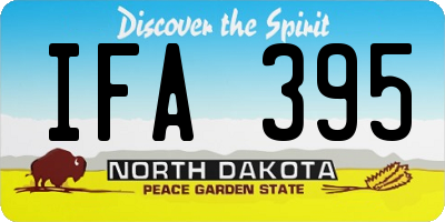ND license plate IFA395