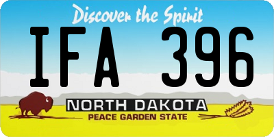 ND license plate IFA396