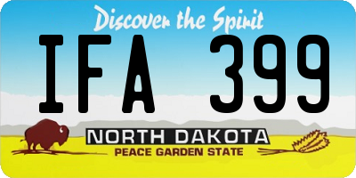ND license plate IFA399