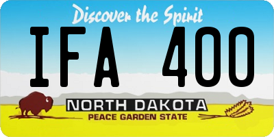 ND license plate IFA400