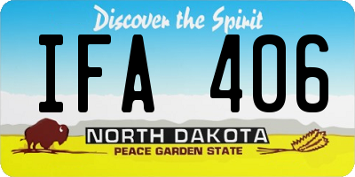 ND license plate IFA406