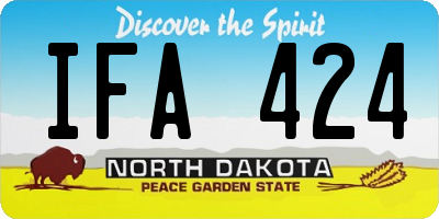 ND license plate IFA424