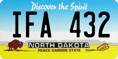 ND license plate IFA432