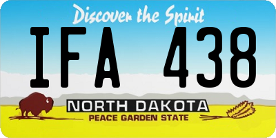 ND license plate IFA438