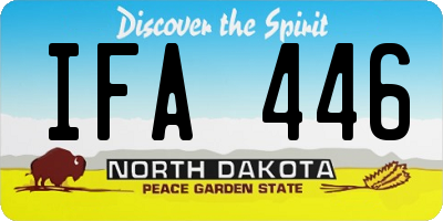 ND license plate IFA446